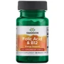 Swanson Folic Acid B12 Фолиевая кислота и B12 30 вегетарианских капсул