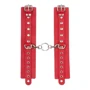 Наручники Leather Double Fix Leg Cuffs, Red
