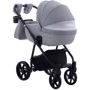 Коляска 2 в 1 Adamex Hybryd Plus BR204 светло-серый - серая кожа (выдавленная точка) (623886): Ширина шасси 61.5 см