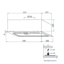 Витяжка Minola HBI 5663 WH GLASS 1000 LED Line: Рекомендована площа приміщення (при висоті 2,7 м), м² більше 28.5