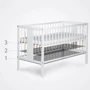 Дитяче ліжечко Klups Marsell 140х70 см з ящиком та перегородкою біле: Тип классическая