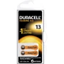 Батарейки Duracell для слуховых аппаратов размер 13, 6 шт.
