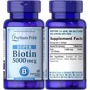 Puritan's Pride Biotin 5000 mcg 60 Softgels Биотин: Тип Витамин B
