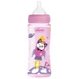 Бутылочка пластиковая Chicco Well-Being Physio Colors с силиконовой соской, 330 мл, 4м+ розовая (28637.10)