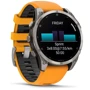 Смарт-часы Garmin Fenix 8 AMOLED 47mm Sapphire Titanium with Spark Orange/Graphite Silicone Band (010-02904-11): Время работы до 16 дней