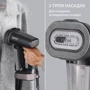 Відпарювач Tefal Pure Force DT8765E0: Режими Постоянная подача пара, Паровой удар, Вертикальное отпаривание