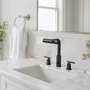 Смеситель для раковины Lefton Two-Handle Widespread Waterfall & Pull-Out Bathroom Faucet with Temperature Display-BFWS2401 Matt Black: Вид монтажа Врезной