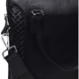 Мужская сумка через плечо Borsa Leather черная (k19117-2-black): Фактура Стеганая, Матовая, Зернистая
