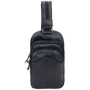 Чоловіча сумка-слінг Borsa Leather чорна (1ta1003m-black)