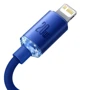 Кабель Baseus Cable USB-C to Lightning Crystal Shine 20W 1.2m Blue (CAJY000203) фото 3