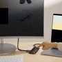 Адаптер Baseus Adapter Lite Series USB-C to 3xUSB3.0+USB-C+HDMI Black (WKQX040001) фото 6