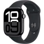 Apple Watch Series 10 46mm GPS + Cellular Jet Black Aluminium Case with Black Sport Band - M/L (MWY43)