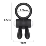 Ерекційне віброкільце LoveToy Power Clit Cockring, Black