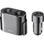 Зарядний пристрій Baseus Car Charger High Efficiency One to Two Cigarette Lighte Black (CRDYQ-01)
