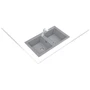 Кухонная мойка Teka STONE 90 B-TG 2B 115260007 серый металлик: Форма Прямоугольная