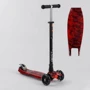 Самокат MAXI "Best Scooter" 4 колеса PU, СВЕТ, трубка руля алюминиевая Black/Red (102018): Тип тормоза ножной
