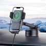 Держатель Baseus Car Holder Wireless Charger Wisdom 15W Black (CGZX000101) фото 11