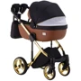 Коляска 2 в 1 Adamex Luciano Polar (Gold) Y800 коричневый (кожа) — черный (623408): Ширина шасси 60 см