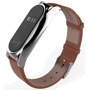 Кожаный ремешок MiJobs 2 Plus для Xiaomi Mi Band 2, Brown/Silver фото 4
