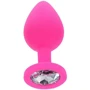 Анальная пробка Toy Joy Medium Diamond Booty Jewel (розовая)