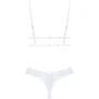 Изысканный комплект Obsessive Heavenlly 2-pcs set White XL/2XL