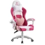 Кресло геймерское Bonro Lady 807 розово-белое (42300098)