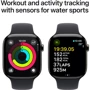 Apple Watch Series 10 46mm GPS + Cellular Slate Titanium Case with Black Sport Band - M/L (MWYE3)