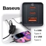 Зарядное устройство Baseus Wall Charger GaN5 Pro 2xUSB-C+USB 65W with USB-C Cable Black (CCGP120201) фото 7