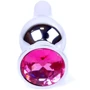 Анальная пробка с кристаллом BOSS of TOYS Boss Series - Jewellery Silver BUTT PLUG Pink, BS6400071