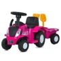 Дитячий електромобіль-каталка 2в1 Bambi Трактор з рожевим причепом (M 6153B-8)