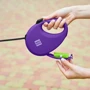 Поводок-рулетка для собак WAUDOG R-leash с контейнером для пакетов L фиолетовый до 40 кг 5 м (26299) фото 5