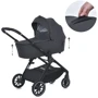 Коляска детская 2 в 1 El Camino Genesis Taupe Gray (ME 1126 Taupe Gray): Ширина шасси 60 см