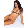 Бикини со стразами Leg Avenue Rhinestone bikini OS Black