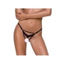 Откровенные трусики-стрепы с кружевом SOLON THONG black S/M - Passion Exclusive