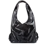 Женская сумка хобо Laskara черная (LK-DM230-black-glossy): Застежка Молния
