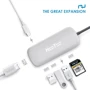 Адаптер HooToo Shuttle USB-C to USB-C+HDMI+3xUSB 3.0+SD Hub Silver (HT-UC001-SL): Интерфейс подключения USB-C