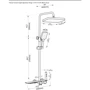Душевая система Lefton Shower System with Temperature Display and 4 Water Outlet Modes-SST2201 Grey