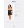 Сексуальный комплект пеньюар + стринги Obsessive Pearlove black S/M