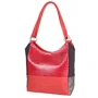 Женская сумка-мешок Laskara красная (LK-DD212-red-black-silver): Стиль Повседневный (Casual)