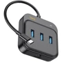 Адаптер Hoco Adapter HB35 USB-C to 3xUSB3.0+RJ45 Black (6931474799005): Додаткові роз'єми Ethernet, USB 3.0