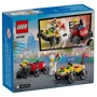 Конструктор LEGO City Пицца-авто против пожарной машины Набор гонок 70 деталей (60458): Серия City