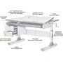 Детский стол Mealux Hamilton Multicolor G Lite (BD-680 W/G MC Lite) фото 11