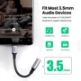Адаптер Ugreen Adapter AV161 USB-C to jack 3.5mm Black (80154): Интерфейс подключения USB-C