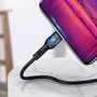 Кабель Usams USB Cable to Lightning Dual Right-Angle Cable With Colorful Light 1.2m Black (US-SJ455): Тип USB-C - Lightning