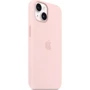 Чехол для iPhone Apple iPhone 14 Silicone Case with MagSafe - Chalk Pink (MPRX3ZE/A): Материалы Силикон