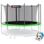 Батут Hop-Sport 12ft green зелений з внутрішньою сіткою 366 см