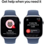 Apple Watch Series 10 42mm GPS + Cellular Silver Aluminium Case with Denim Sport Band - S/M (MWX33)