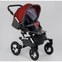 Коляска для детей Victoria Gold Saturn Лён № 0186-L-21 (1) красный с темно-серым (белая рама) фото 8