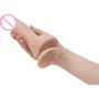 Изогнутый фаллоимитатор на присоске ADDICTION — BRAD 7,5" Dildo With Balls, Beige