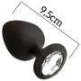 Анальная пробка с кристаллом MAI Attraction Toys №49 Black L